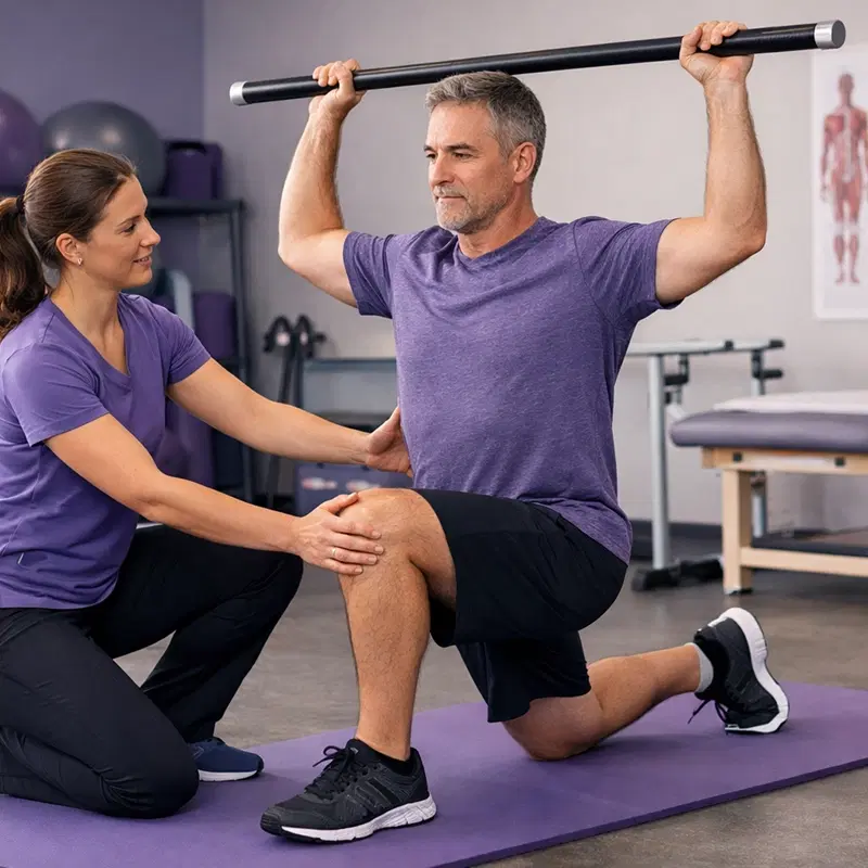 Physical therapy session focused on mobility